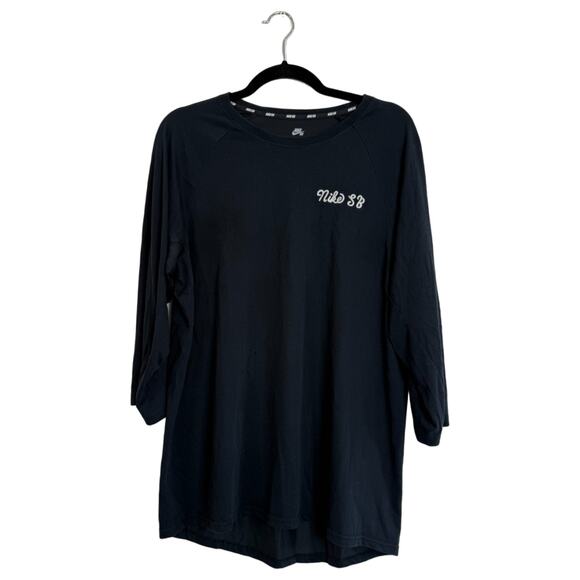 Nike SB Women's Dri-Fit Cursive Embroidered 3/4 Long Sleeve T-Shirt - Large - Picture 1 of 3